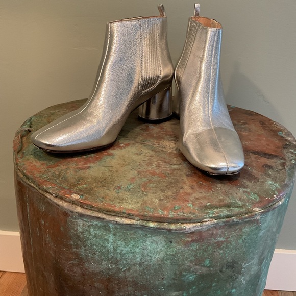 MARC JACOBS ROCKET CHELSEA SILVER ANKLE BOOTS - Picture 3 of 11